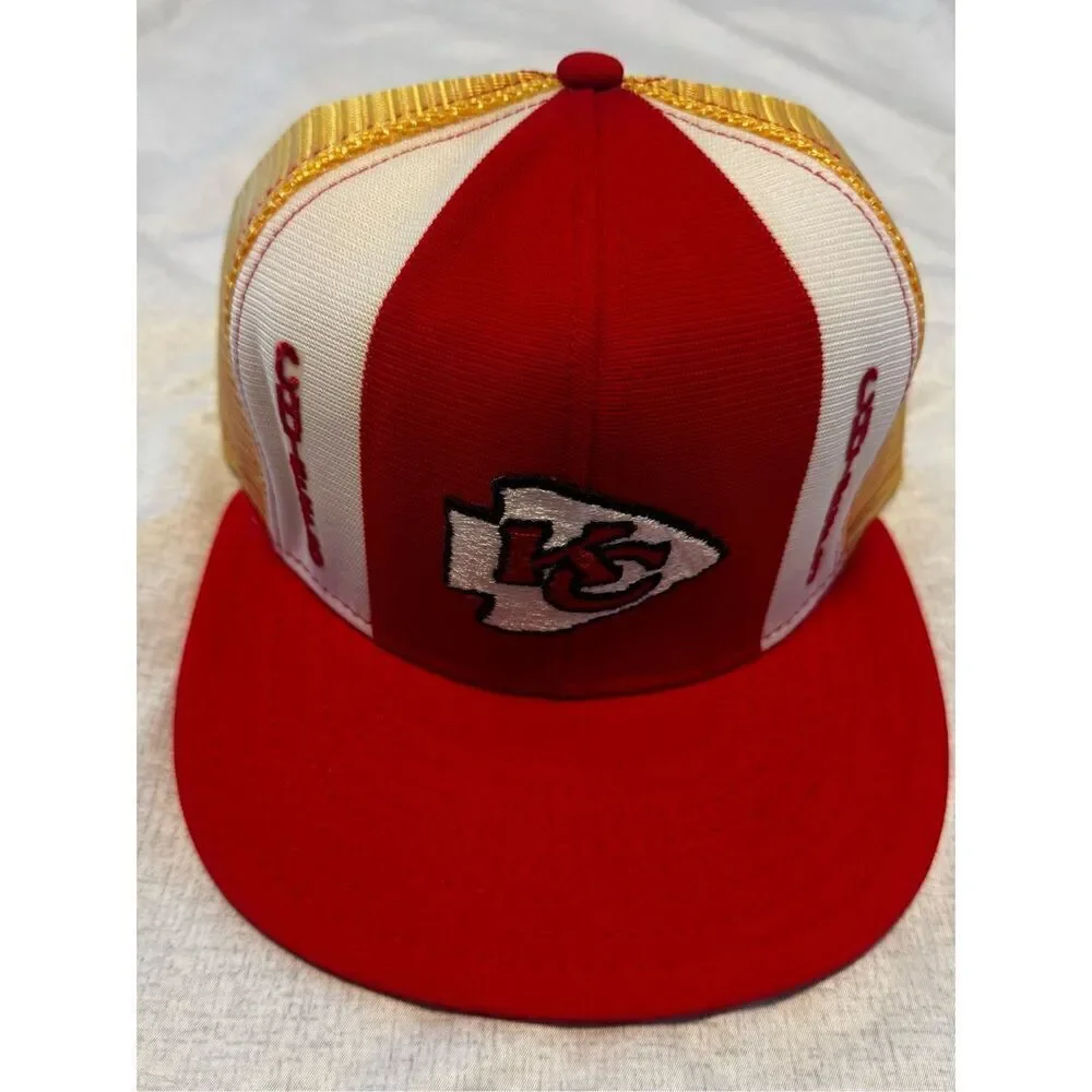 Kansas City Chiefs KC Hat AJD Lucky Stripe Snapback Vintage Mahomes Kelce